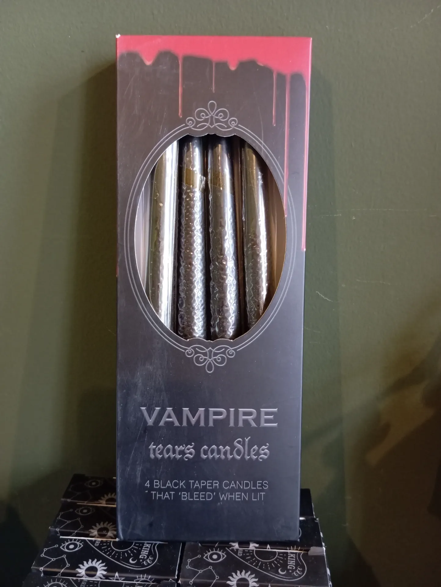 Juego de 4 velas «Sangre de vampiro»